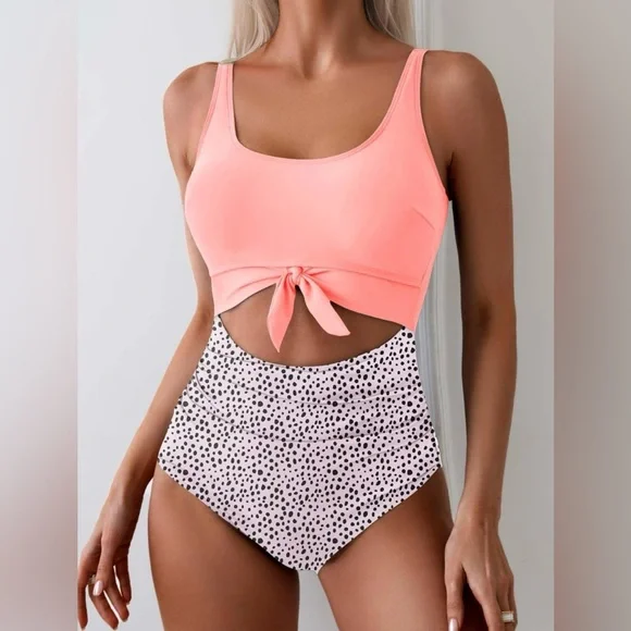 **Eomenie** One Piece Swimsuit Tummy Control Slimming Bathing Suit Cutout Large - Picture 2 of 6